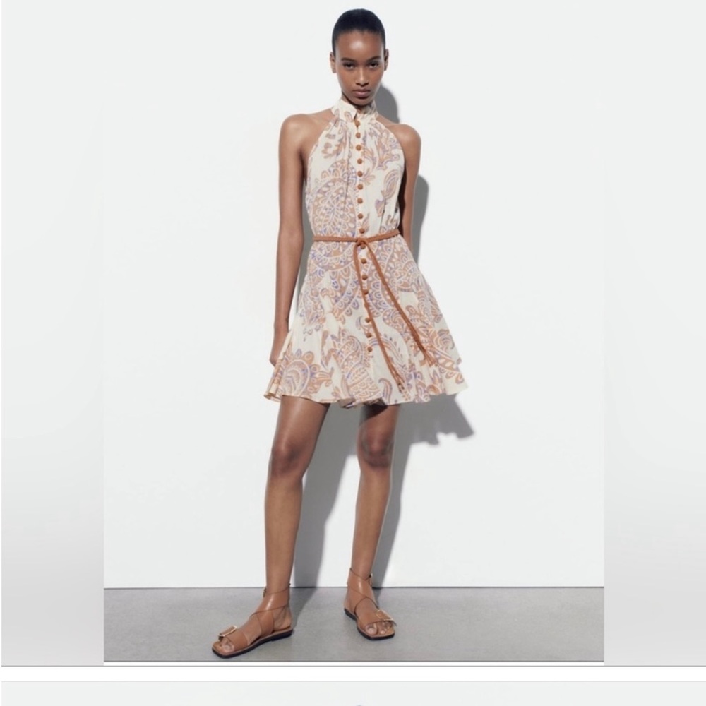 Zara Belted Mini Dress
